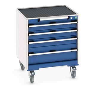 Bott Cubio Mobile 4 Drawer Cabinet - 650W x650D x785mmH Tray 40402023.**
